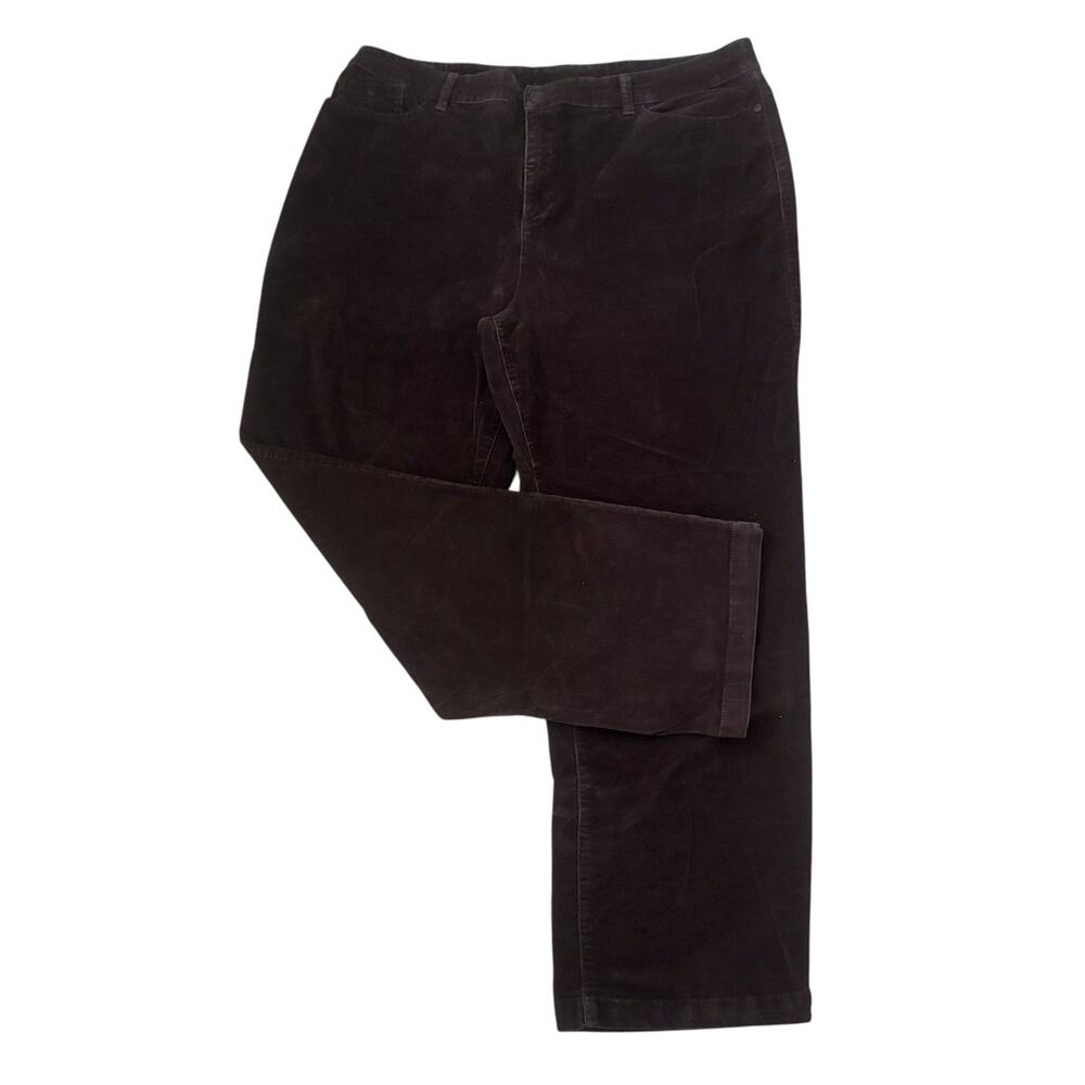 Vintage Croft & Barrow Brown Faux Suede Straight Leg Jeans Womens Size 16S